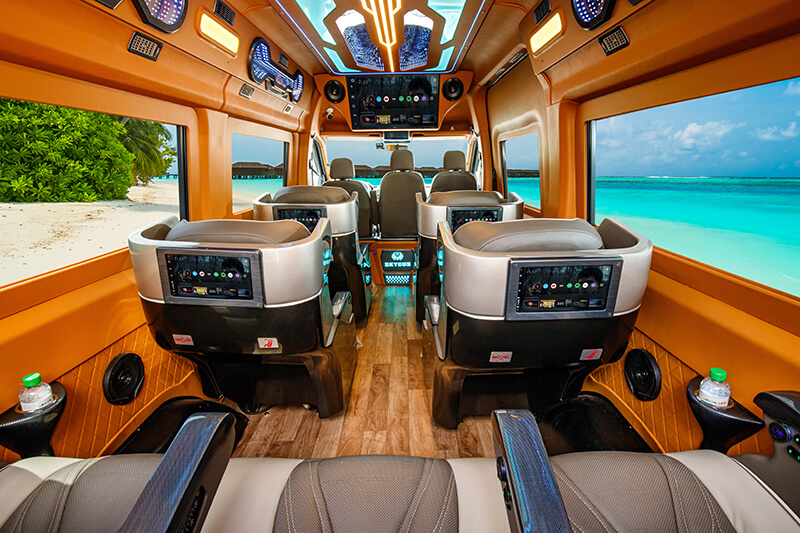 Nội thất xe limousine 9 chỗ